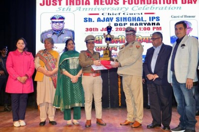 Just India News and LPS Bossard honored 100 Haryana women police personnel for exemplary dedication and outstanding service during the Uniform Women Award Ceremony.